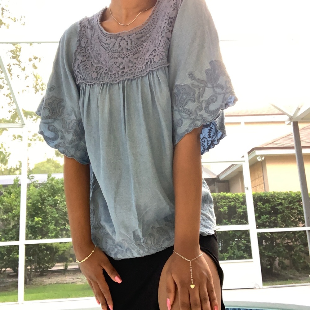 Zara  woman denim blouse🌸